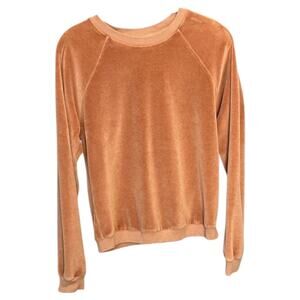 Joe's Jeans Sweatshirt - Velour Crewneck in Argan Oil - S